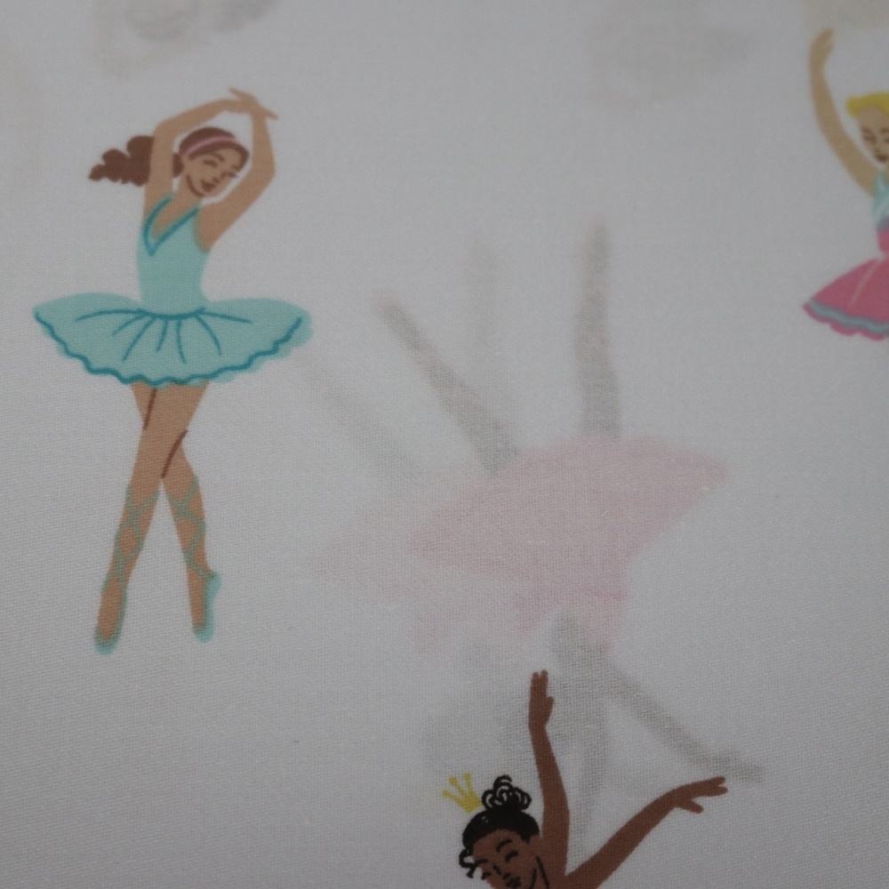 NICOLE MILLER HOME KIDS BALLERINA FULL SHEET SET - PINK/GREEN/WHITE - 4PC - Picture 5 of 7